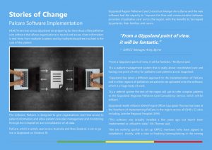 Stories of Change - PalCare Software Implementation