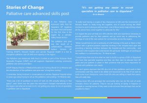 Stories of Change - Palliative Care Training Pathway